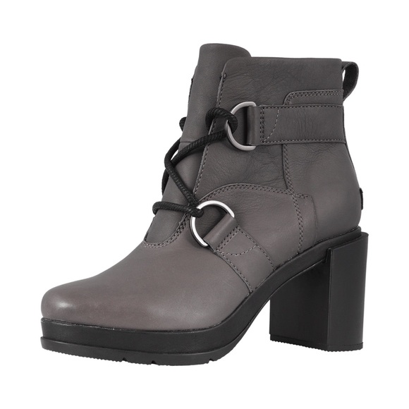 Sorel Shoes - Sorel Margo Leather Lace Up Boots Quarry